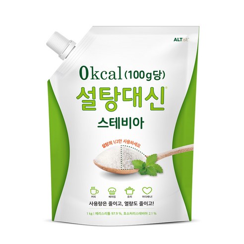 설탕대신 스테비아 대용량 에리스리톨 효소처리 설탕대체 1kg, 1kg, 2개