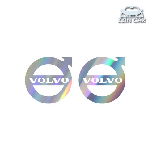 찐카 볼보 volvo 로고 차량용 데칼스티커 - 스타일과 시선을 강조하는 홀로그램 스티커