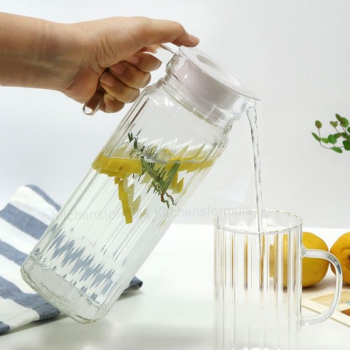 아메르 냉장고 손잡이 유리물병 1100ml, 3개