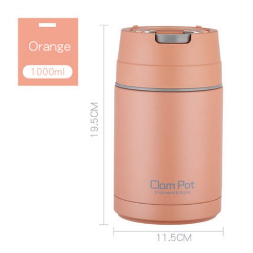 안미스홈 보온보냉 죽통 도시락, 핑크, 1000ml