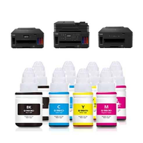 캐논 G6090 잉크 2세트 호환 G7090 G5090 G6091 G7092 G7091, 8개입, GI 90 검정 파랑 빨강 노랑 2세트
