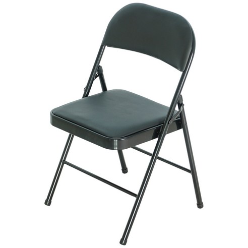 비셀리움 쿠션 접이식 의자, 1개, 블랙