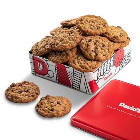 David s Cookies 데이비드 쿠키 2파운드 모듬 맛 갓 구운 쿠키 - 수제 및 미식가 맛있는 프리미엄 재료, 오트밀 건포도
