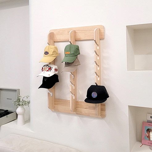 원목 모자거치대 모자걸이 보관 진열대(Hat Storage Rack), 1개, 1줄모자거치대