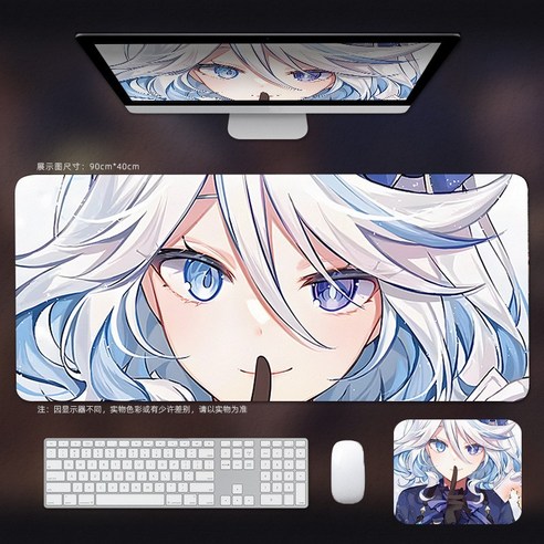원신 푸리나 대형 장패드 마우스 패드 900mm x 400mm x 4mm, 1개, 푸리나6