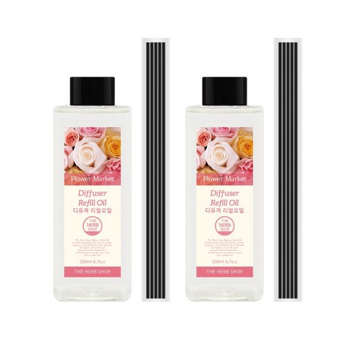 더허브샵 디퓨저리필 오일, 양재동꽃시장, 200ml, 2개