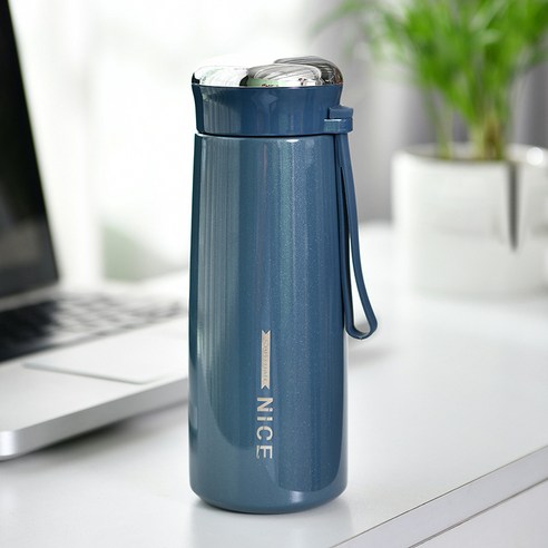 텀블러 304 스텐 대용량 보틀 보온보냉 텀블러, 370ml, 하늘색
