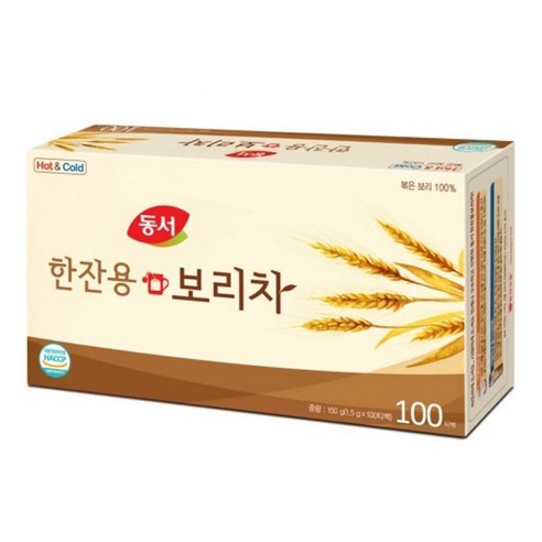 동서 한잔용 보리차 100Tx6박스 jl3*37187Vk, 1.5g, 100개입, 1개