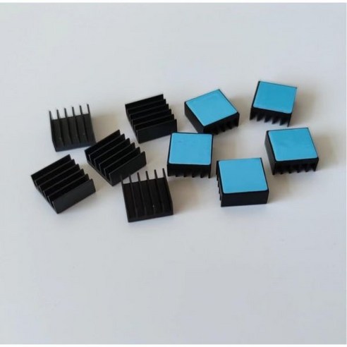 해피홈파라다이스 이지카고 10pcs 15mm 히트싱크 15x15x6.5mm 사전 적용 3M 8810 쿨러 GPU 칩 냉각용 열전도 접착 테이프 VRAM VGA RAM 15x15x6.6mm 블랙