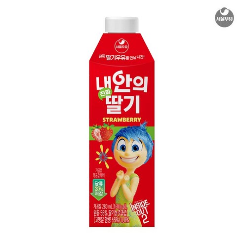 서울우유 내 안의 진짜 딸기 280ml 18개