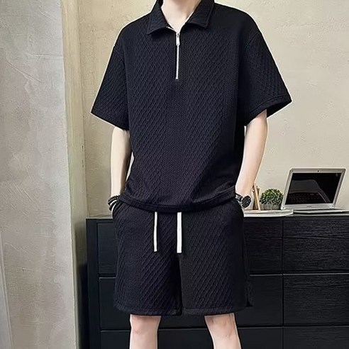 아이엠몽 남성 와플 카라티 반바지세트