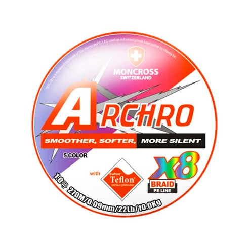 몽크로스 아크로 멀티 150m 200m 8합사 테프론코팅 완벽방수, 0.6호, 1개
