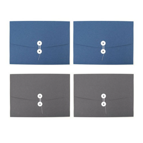 페이퍼리안 A4 재생지 프레젠테이션 폴더 2종 x 2p 세트, 오션 블루 +스톤, 1세트
