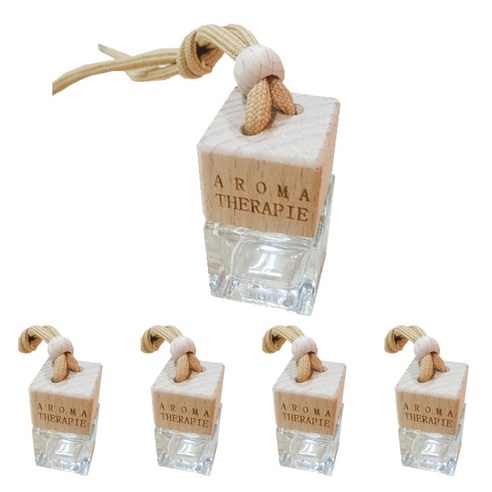 리브레캔들 디퓨저 차량용 사각 아로마 우드 용기 5p, 6ml