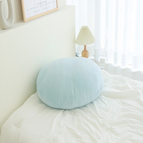 일라오 찹쌀떡 바디필로우 사계절 모찌베개 대형, 스카이블루