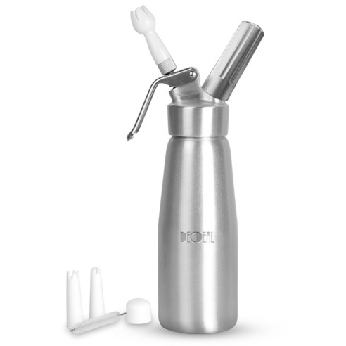 Decdeal 500ml 크림 포머 건, 실버, 1개