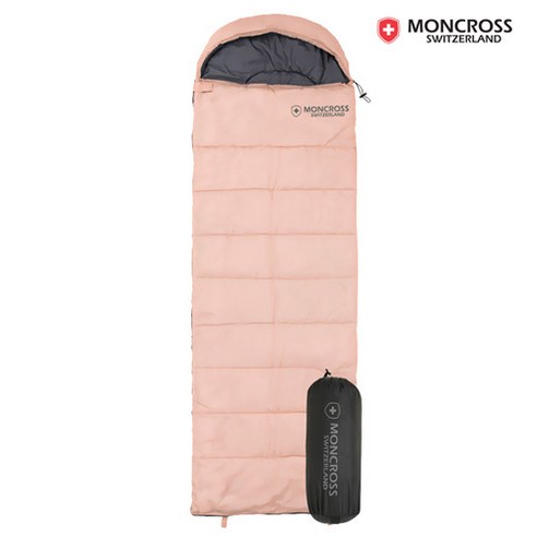 캠핑 침낭  몽크로스 라보 사계절 캠핑 침낭 머미형, 핑크