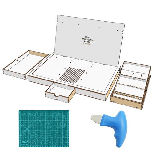 스타일엑스 워크스테이션 모델링 디럭스 조립형 DE212 – 커팅매트 파츠오프너
