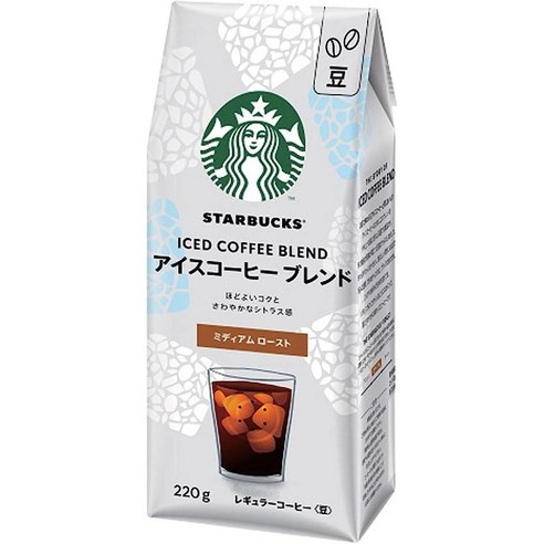 Starbucks 일본직구 스타벅스 레귤러 커피 아이스 블렌드 220g, 사이즈