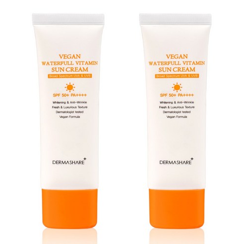 더마쉐어 비건 워터풀 비타민 선크림 SPF50+ PA++++, 2개, 50ml
