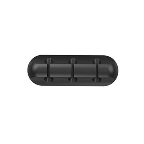 케이블 관리 클립 케이블 관리 케이블 홀더 USB/충전 케이블 정리용 실리콘 케이블, 3 Solt Black., 설명한대로