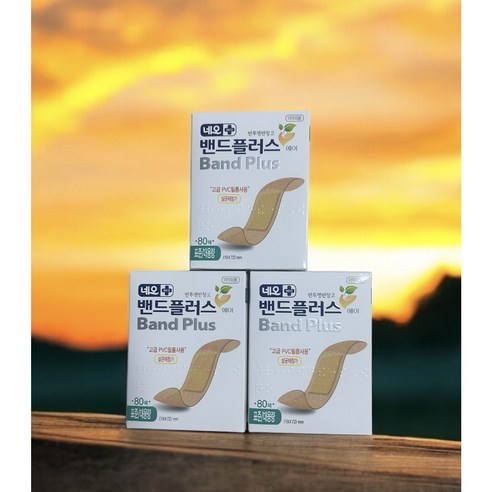 네오메디제약 밴드플러스에이 일본 PVC 혼합 대용량 80p, 80개입, 3개