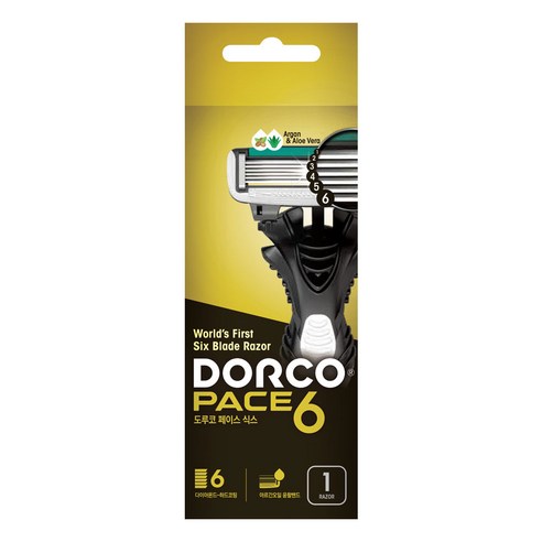 (신보부상) 도루코 PACE6 휴대용 면도기 6중날 1p 일회용, 1개입, 1개