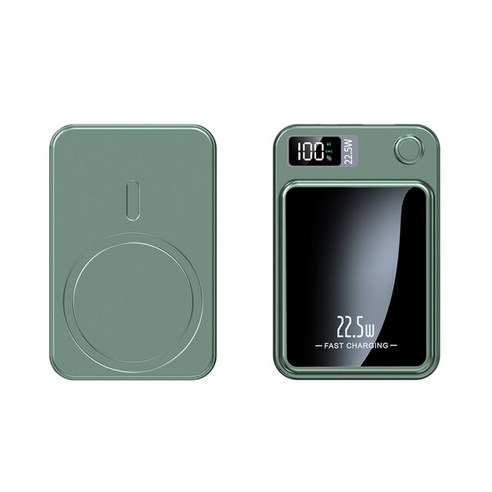 맥세이프보조배터리 Qi 마그네틱 무선 고속 링 샤오미 20000mAh, 8.Green-629 - 20000mah