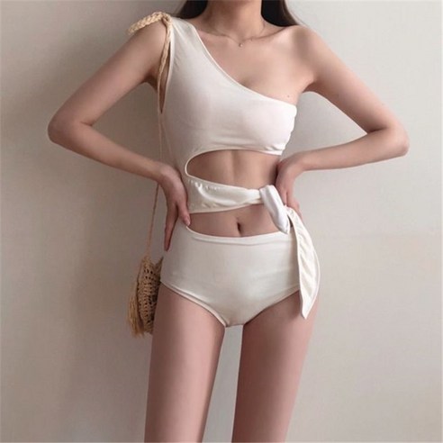 DFMEI 유럽과 미국 의 순수 레이스 수영복 배꼽 커버 슬리밍 원피스 스커트 수집 온천 휴가 수영복, DFMEI 화이트