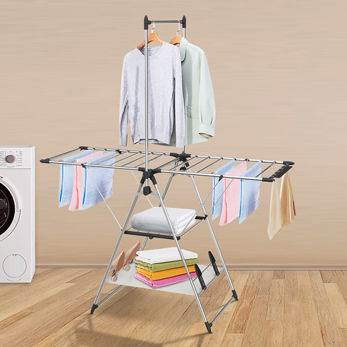 쾌적한 일상을 위한 현명한 선택, 룸앤리빙 튼튼한 스텐 4단 대형 빨래건조대 룸앤리빙빨래건조대