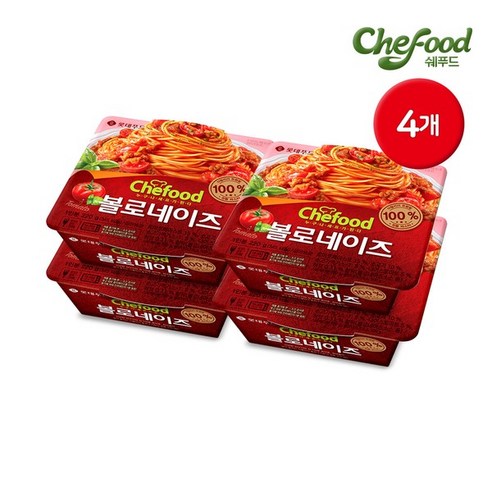 롯데 상온 사각스파게티 볼로네이즈 220g 4개, 4개입