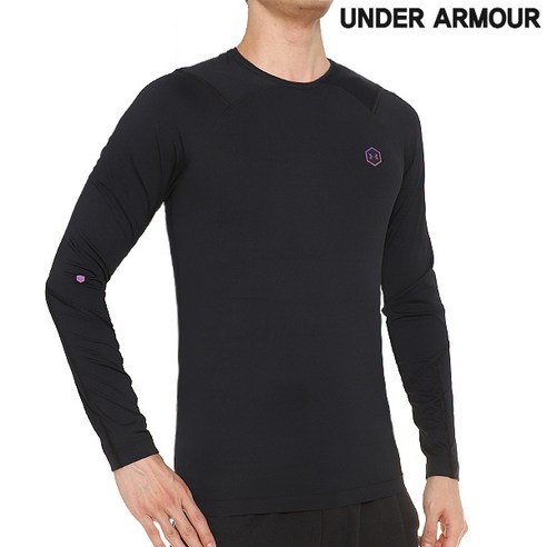 언더아머 기능성의류 쫄쫄이 러쉬 히트기어 컴프레션 롱슬리브 긴팔 블랙