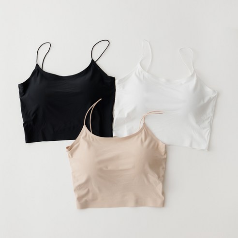 여름을 시원하고 편안하게, 캡 내장 심리스 쿨링 크롭 레이어드 이너 나시 코즈넉캡내장