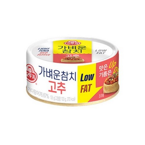 데일즈기획 오뚜기 가벼운참치 고추참치, 100g, 1개
