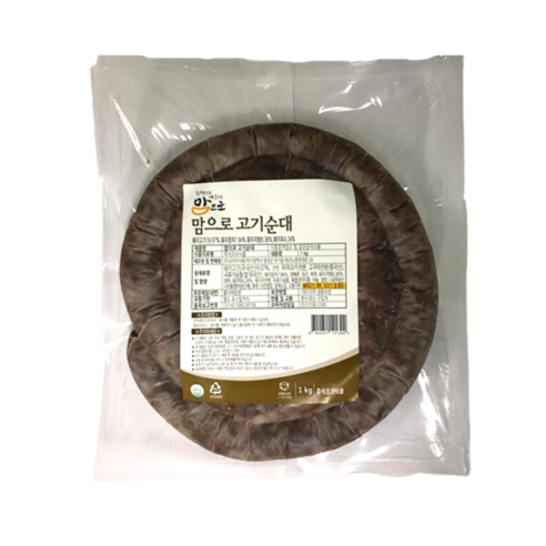 맘으로 고기순대 도야지(냉동) 1kg, 1개