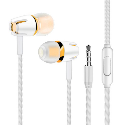 우석 S36 유선 이어폰 이어폰을 꽂습니다 MP3 게임 이어폰 밴드 맥뮤직 이어폰, S8벨티드 맥 골드입니다, 규격 없음