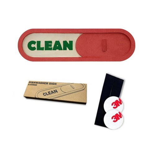 긱베어 식기세척기 클린 더티 clean dirty 마그넷 자석 스티커, 슬라이딩형, 1. 레드, 1. 레드