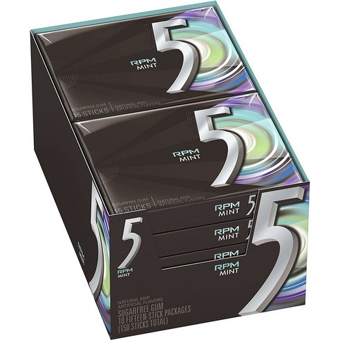 5껌 무설탕 껌 RPM 민트 무지방, RPM 민트 (RPM Mint), 150개입