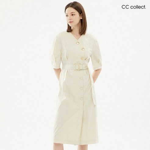 (백화점 상품) CC콜렉트 버튼디테일 벨티드 반팔 원피스 C222MSE052 르1 _P359089393 2307727