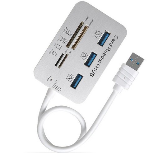 USB3.0 카드 리더 및 3 포트 USB 허브 MS / M2 / SD / TF / Micro SD 카드 용 고속 외장 메모리 카드 리더기, 하나, 보여진 바와 같이