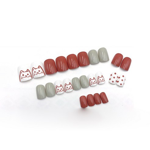 스타존 셀프 컬렉션 인조손톱 인스턴트 네일팁 롱 숏 24P, Y049 A타입(숏), 2세트