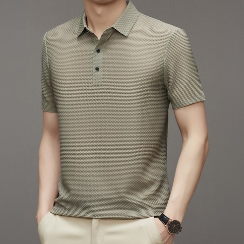 여름에 입기 최적의 편안하고 세련된 지니멜로우 반팔 카라 티셔츠