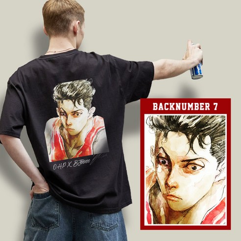 파타고니아  원헌드레드퍼센트 작품을 입는다 드림팀 세미오버 반팔티 OHP 루즈핏 오버핏 슬램덩크 여름 프린팅