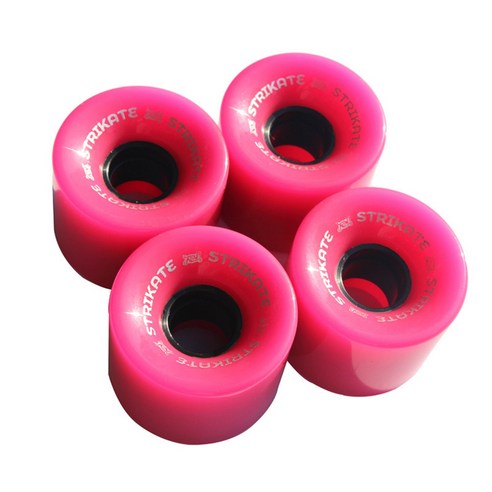 Xzante STRIKATE 4 개/대 60X45mm 크루저 스케이트 보드 바퀴 PU 롱 바퀴 핑크, 분홍