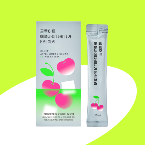 [글루어트] 애플사이다비니거 타트체리 애사비 스틱, 1박스, 240ml