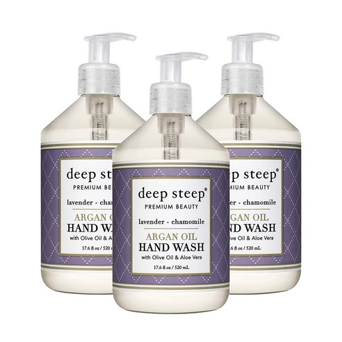 딥스팁 아르간 오일 핸드 워시, Lavender - Chamomile, 520ml, 3개