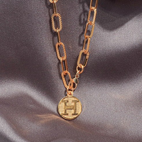 황금열쇠5돈 순금 24K 컷팅 클립 H 목걸이 5D 18.75g 여자 선물 기념일 Best Top5