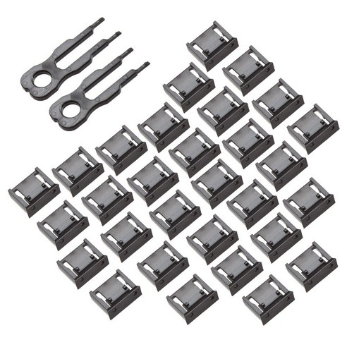 Fort Lee USB 포트락 잠금장치 키2pc 잠금알30pc블랙, 1개