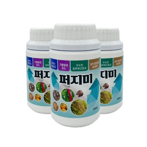 스마트한농부 친환경 전착제 퍼지미 25말용 강력 식물 침투제 오일 농약 성분없는 살충제침투제 농약 약흔 거품감소, 1개