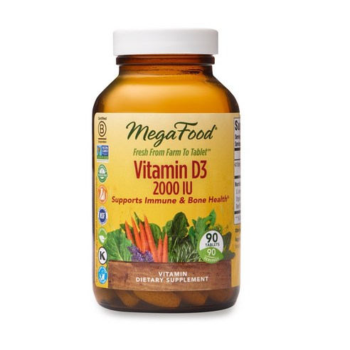 Megafood 비타민 d3 2000iu 타블렛, 90개입, 1개, 90정
